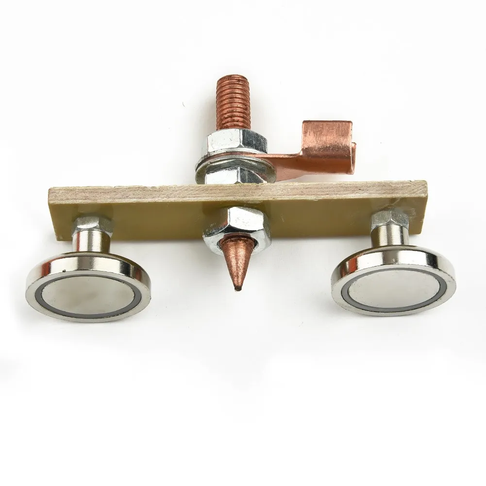 

Double Welding Ground Clamp Magnet Head Magnetic Support Clamp Holder Fixture Strong Welder Metal Poles Struts Railing Welding
