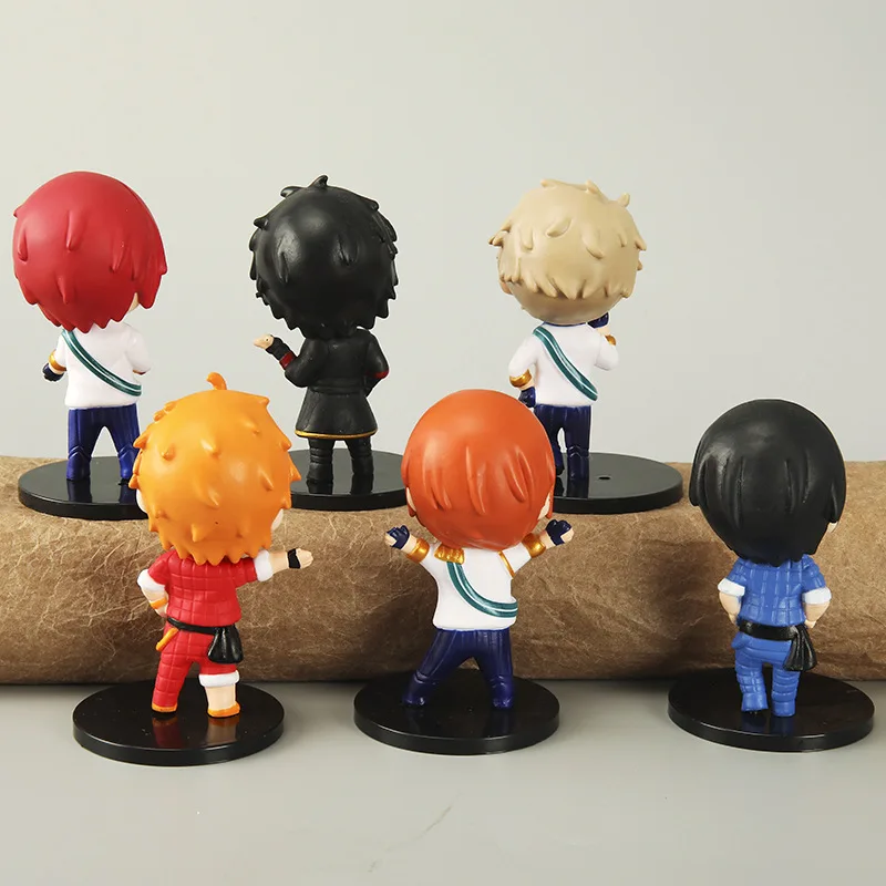 6Pcs Set Ensemble Stars Doll Mini model Toys Tsukinaga Leo Hidaka Hokuto Narukami Arashi Figure Collection Gift Figurine Toy