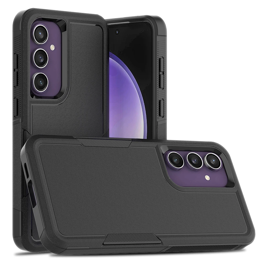 Anti-Slip TPU/PC Case for Samsung Galaxy S24 FE Phone Cover 2in1 Dual Layer Shockproof Protection Funda Capa