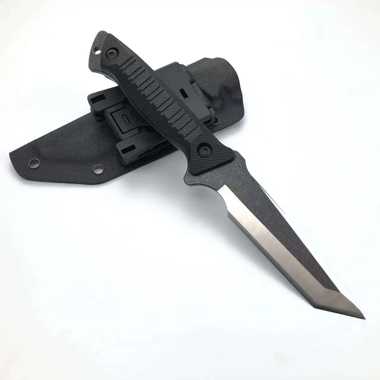 

Новый четырехсторонний прямой нож с фиксированным лезвием, тактический спасательный карманный компактный дизайн, инструмент для охоты, рыбалки, EDC с ножнами