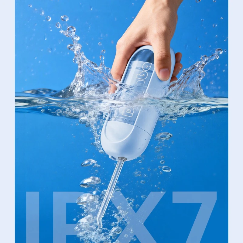 310Pro Water Flosser Portable,Cordless Dental Irrigator for Braces Cleaning, Travel Oral Care Kit Gift for Couples Him Her White