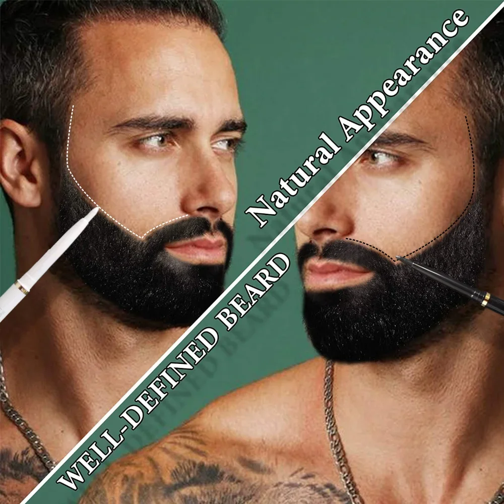 Men Beard Growth Pen Facial Hair Moustache Repair Shape Regrowth Pen Beard Enhancer Nourish Shaping Anti Hair Loss Styling Kit