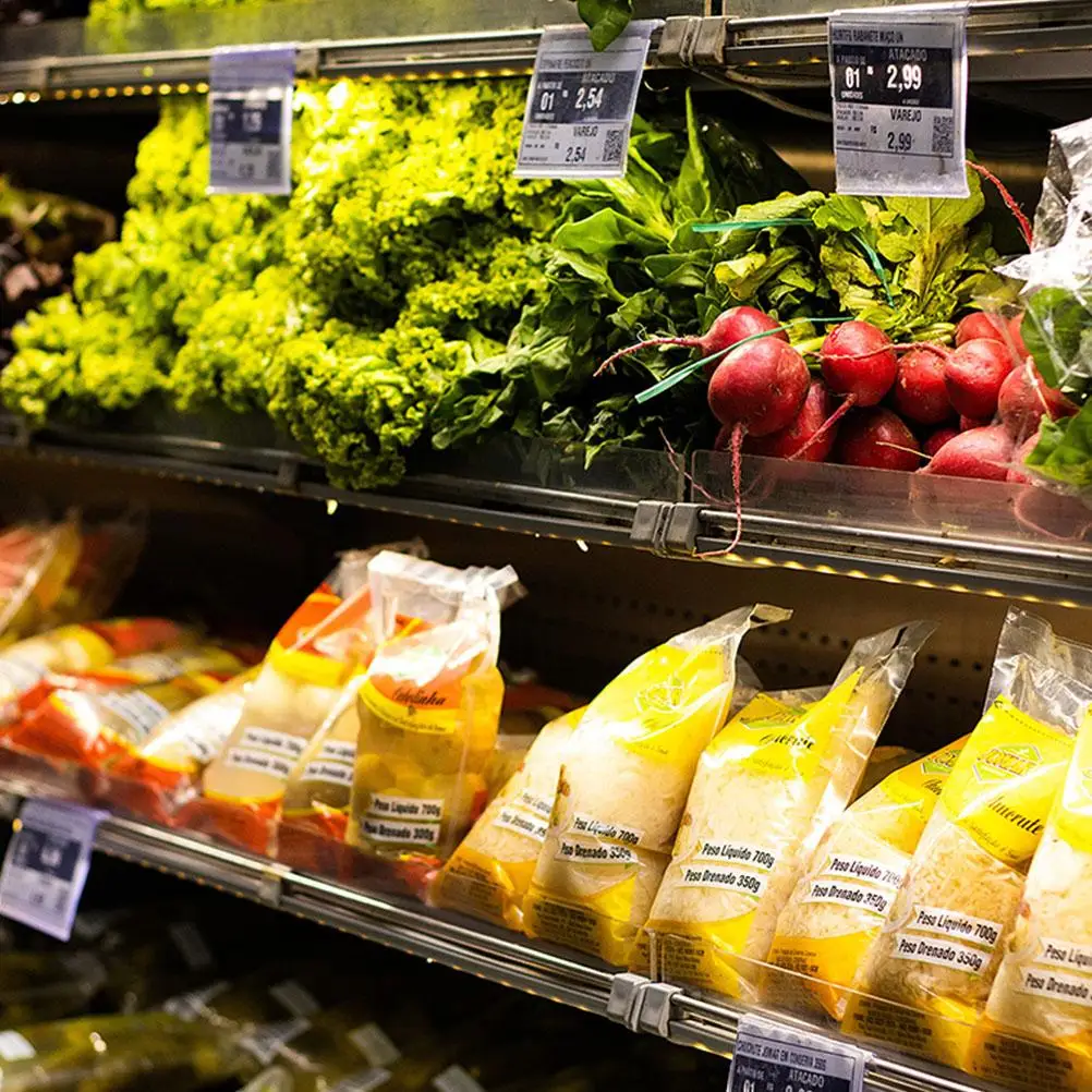 25 Buah Rak Strip Label Harga Tempat Label Plastik Bening Folder Tempat Tanda Ritel Penyimpanan Transparan PVC