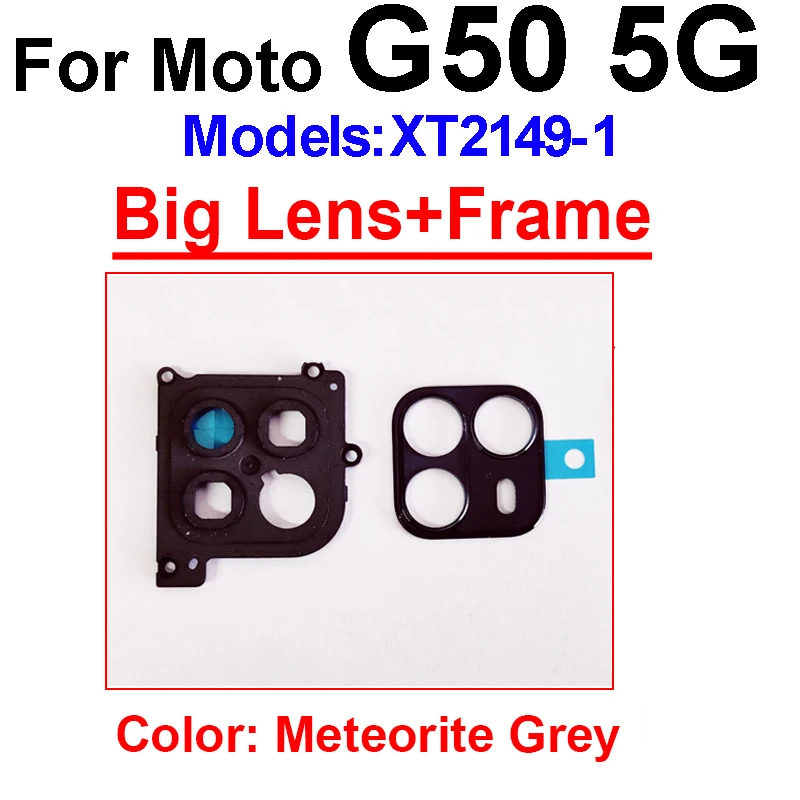 Rear Lens Glass For Motorola MOTO G50 5G XT2149-1 Back Camera Glass Lens Frame Cover with Adhesive Sticker Replacement