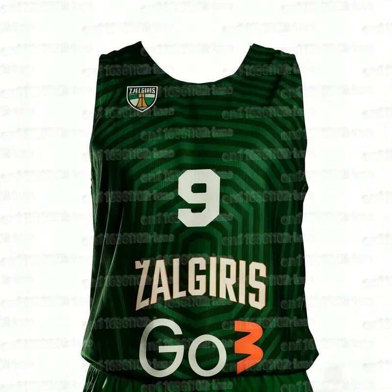 2026 Sommer Neu Zalgiris Kaunas Basketball Match Tank Top Fan-Bekleidung 3D-gedrucktes Sport-T-Shirt Atmungsaktiv Schnelltrocknend Familien-T-Shirt – Detail 7