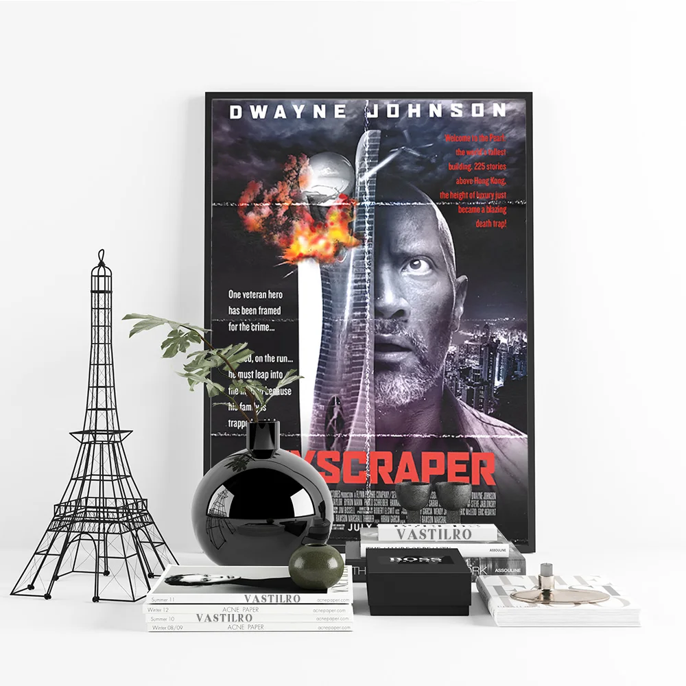 Skyscraper Action Thriller Movie Print Art Poster Film Wall Stickers Modern Canvas Painting Home Decor