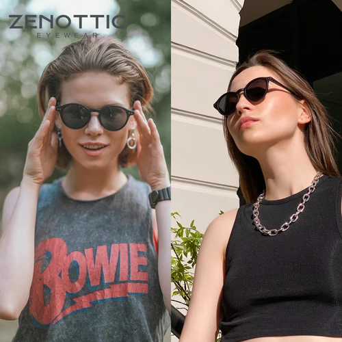 Imagen 2 del producto ZENOTTIC moda mujer hombres gafas de sol polarizadas gafas de sol redondas Retro Unisex UV400 gafas de sol gafas BT4203S