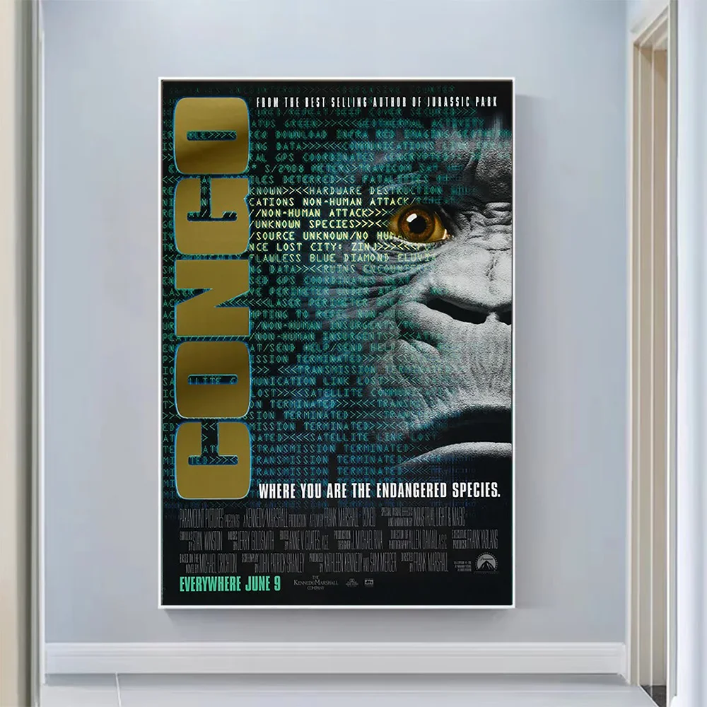 V0855 Congo (2) Vintage Classic Movie Wall Silk Cloth HD Poster Art Home Decoration Gift