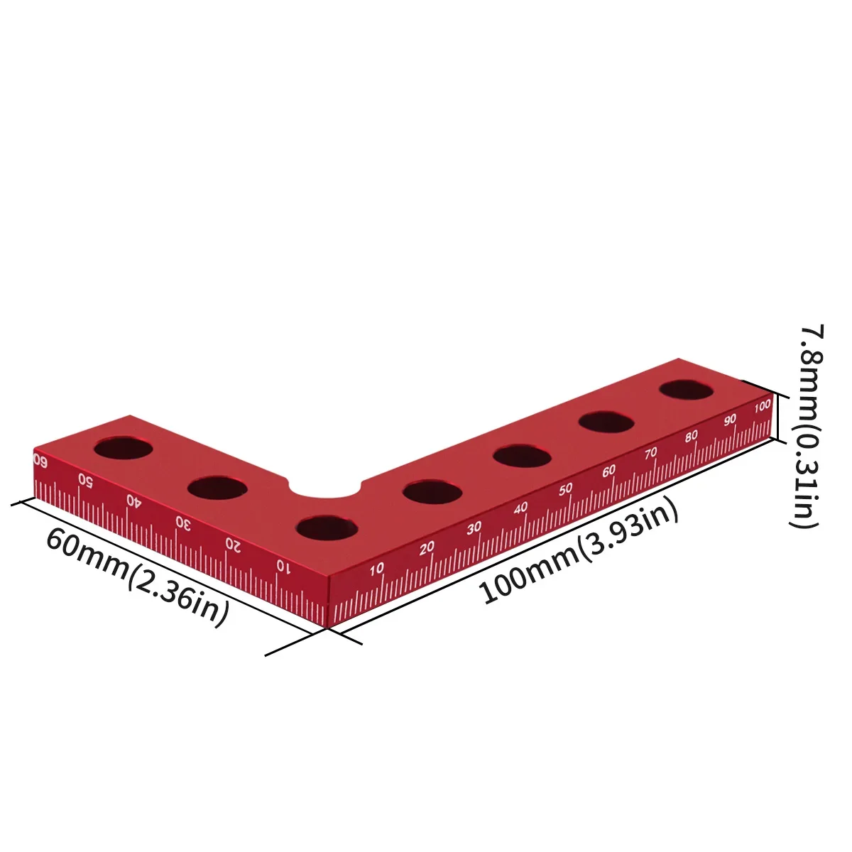 Woodworking 90 Degree Precision Square Edge Marking Tool, Aluminum Carpentry Pocket Marking Square Gauge,Right Angle Ruler