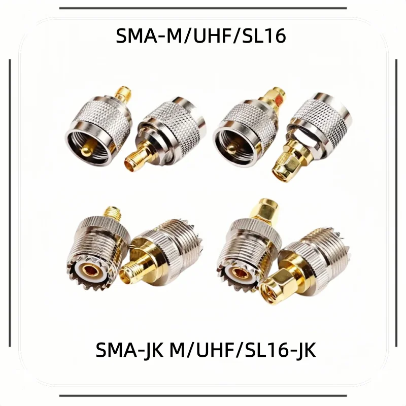 1PCS UHF-SMA to SMA Male RF Coaxial Adapter Connector Electronic Component UHF Male PL259 SO239 for Telecommunications Market