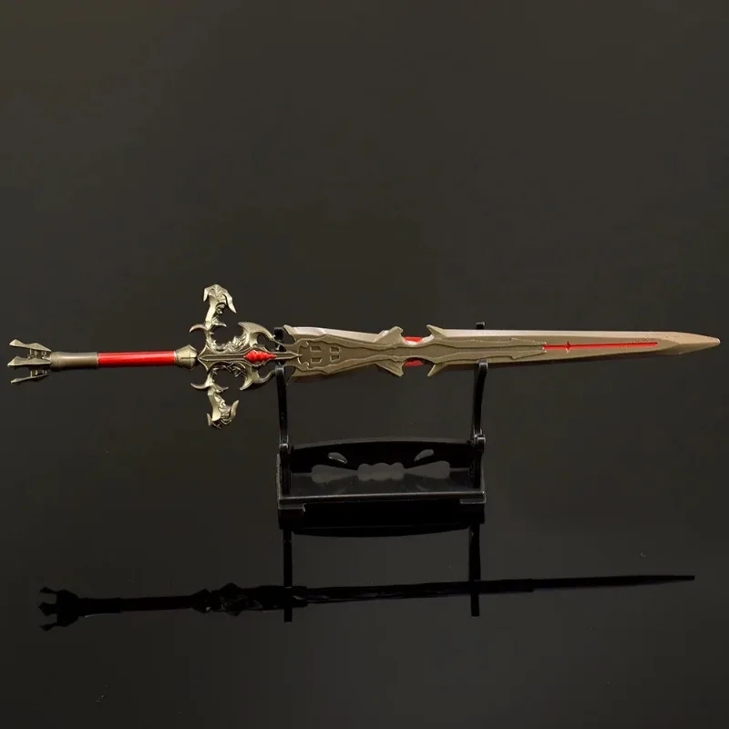 Arma de juego de fantasía de 22cm, espada de llama, modelo de aleación, periféricos de nube de Katana, espada samurái, Cosplay, regalos de cumpleaños, juguetes para niños