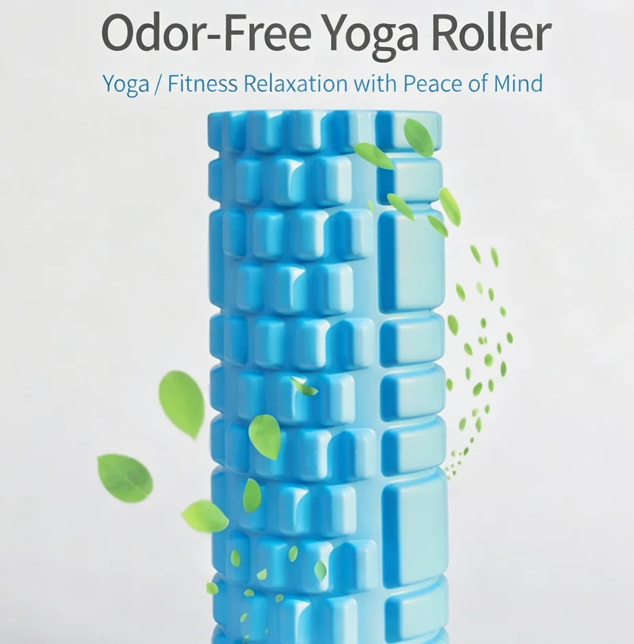 Foam Roller Yoga Column Fitness Yoga EVA Foam Roller Yoga Stick Deep Tissue Massage Roller, Suitable for Back/Waist/Leg Muscle