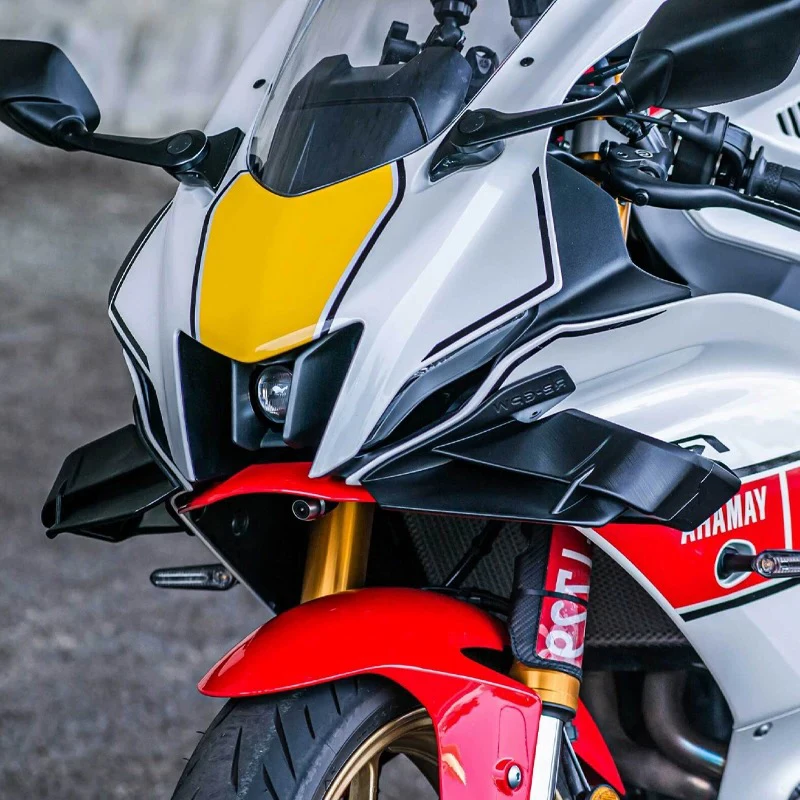 جديد دراجة نارية غطاء الجناح الثابت لياماها YZF-R7 YZFR7 2021 2022 2023 الإطار الهوائي YZF R7 23 الجناح الزجاج الأمامي الجليد
