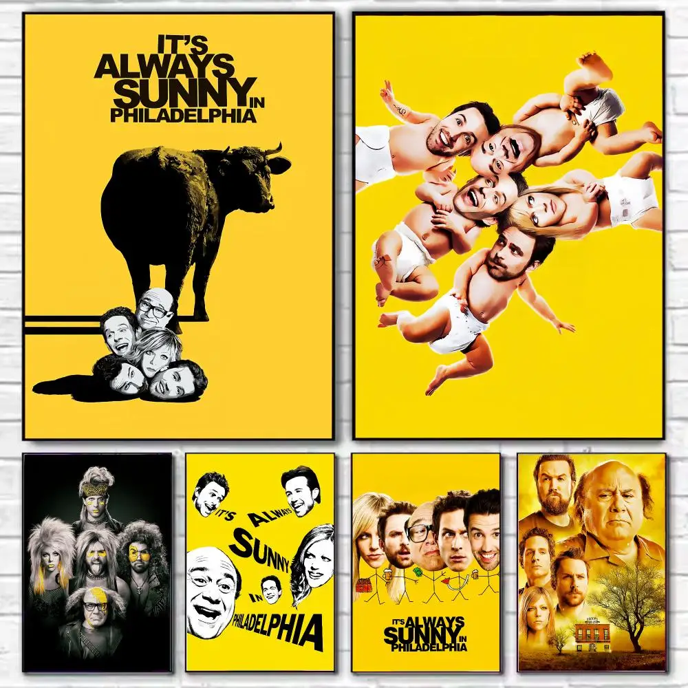 TV Series Always Sunny Poster HD Art Decorative Wall Art Waterproof Home Décor for Living Room Bedroom Café Stylish Gift