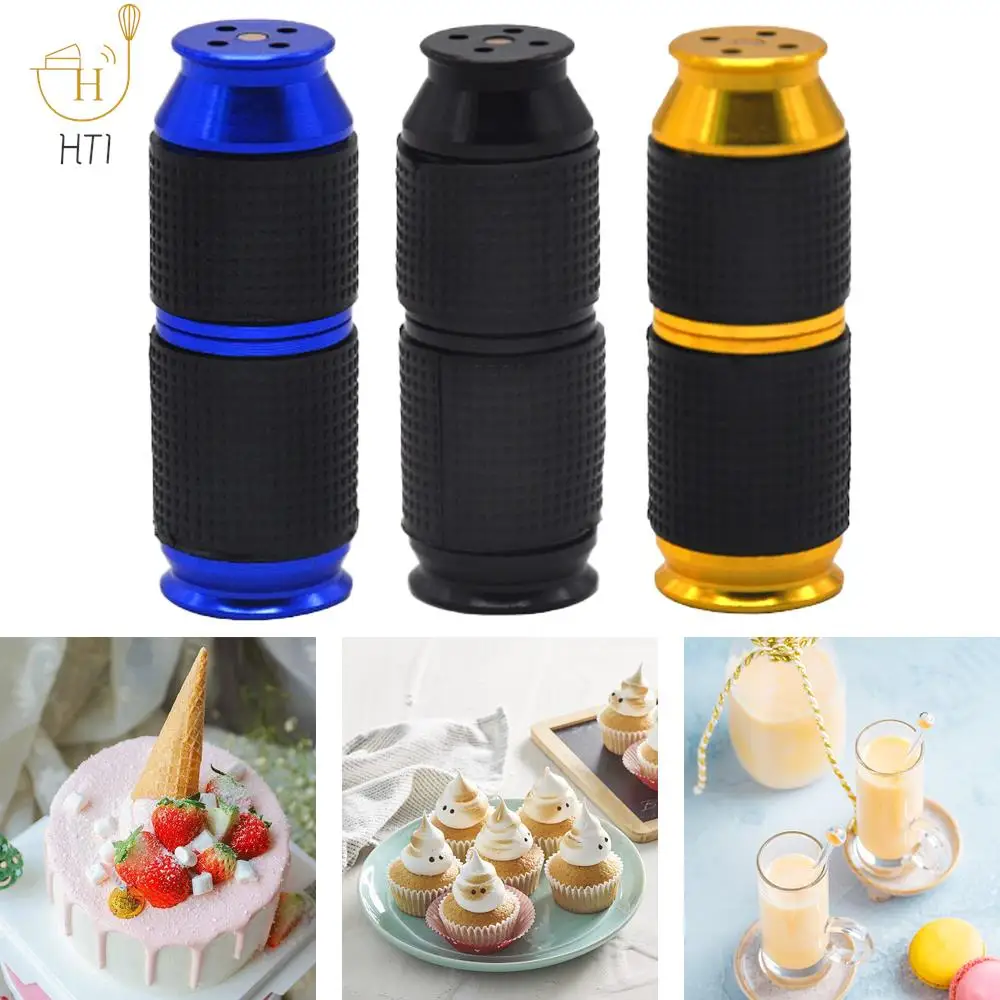 Mini Cream Whipped Cracker Dispenser Whipper Cream Rubber Grip Safe Gas Kitchen Portable Cream Dessert Tool Aluminum