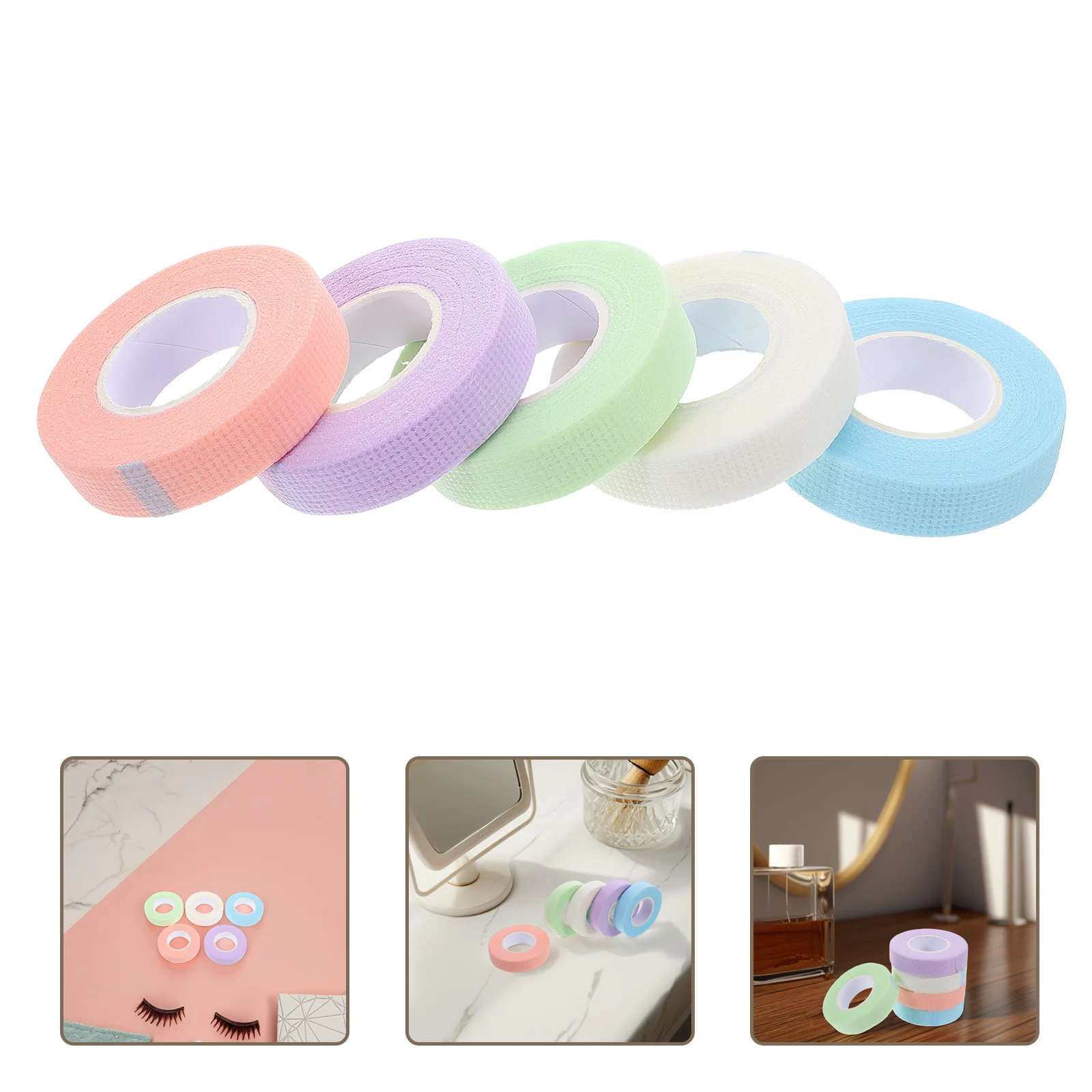 

Baluue Eyelash Tape 5 Rolls Soft Breathable Lash Extension Adhesive for Separation Salon and Home Use