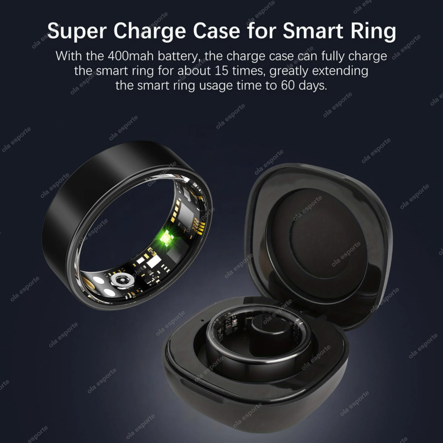 스마트 링 남성 여성, 혈압, 심박수 및 혈액 산소 모니터 Smartring IP68&5ATM 방수, 멀티 스포츠 모드 링