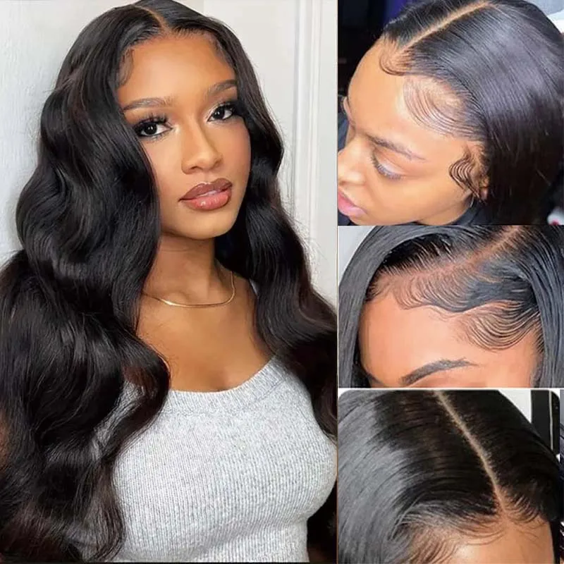 Natural Hairline Body Wave HD Lace Front Wig Brazilian Human Hair Wigs Sale Pre Plucked 5x5 Closure 13x4 Lace Frontal Wigs