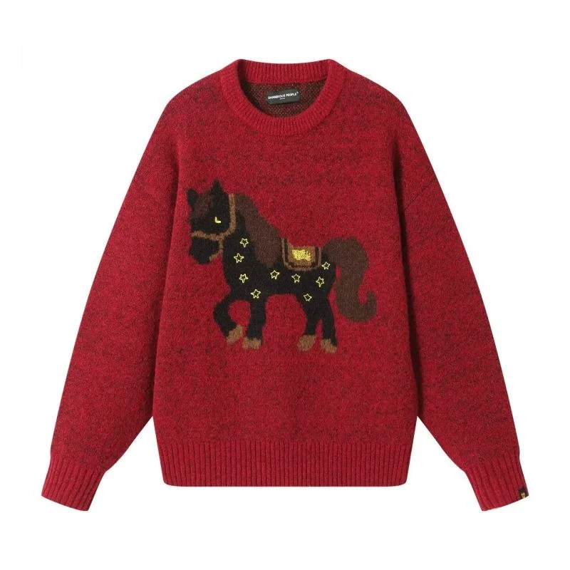 

Men's Faionable Knitted Long Sve Sweater Autumn Winter Crew Ne Soft Casual Sle Korean Version Hip Hong Kong Sle