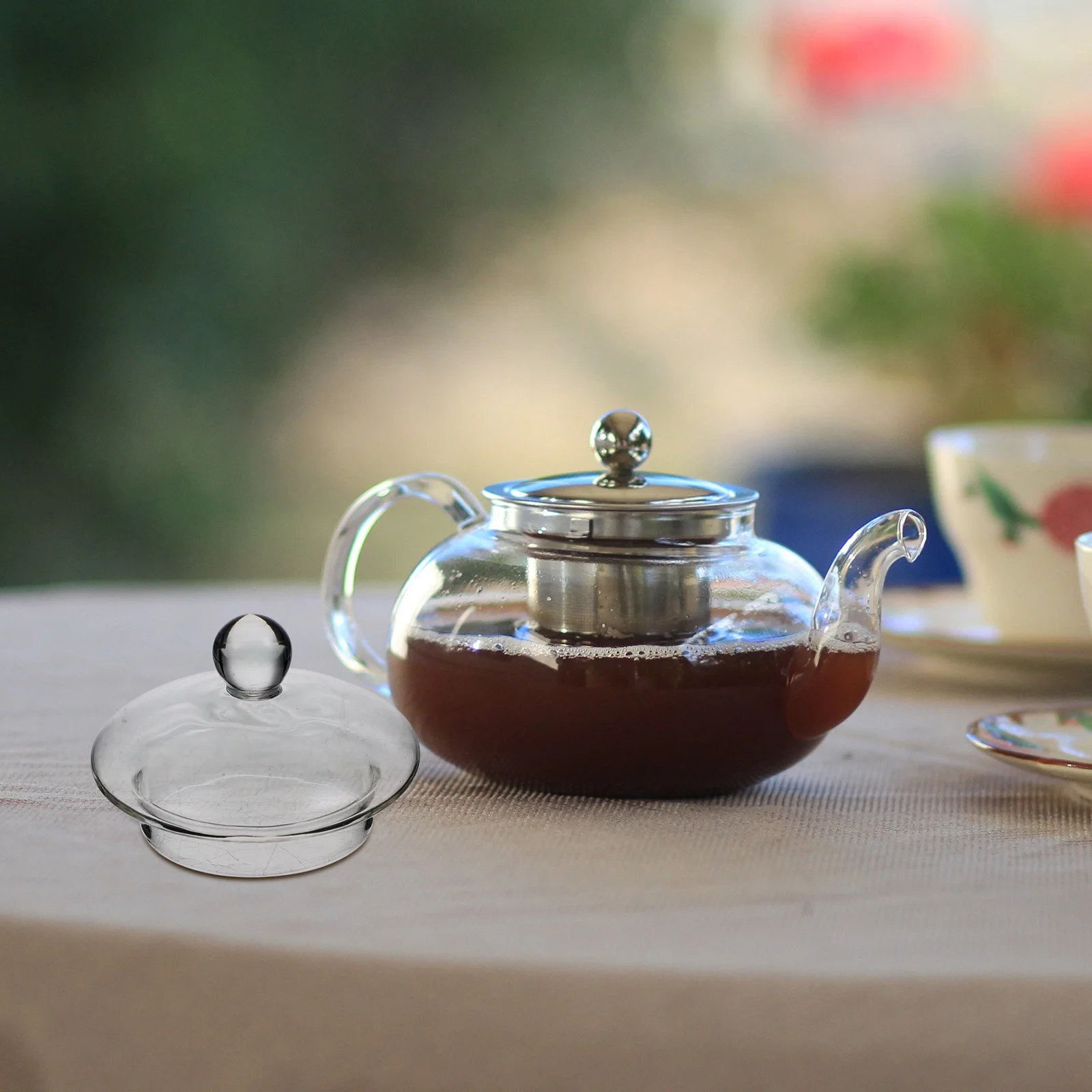 

3 Pcs Tea Strainer Lid Replacement Teapot Lids Tops Sifters for Loose Knob Gongfu Carafe Glass Infuser You Can