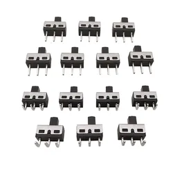 10Pcs SS12D10 / SS12D06 Toggle Switch 3 Pins Straight / Right Angle Handle High 5mm 2A 125V 1P2T Slide Toggle Switches