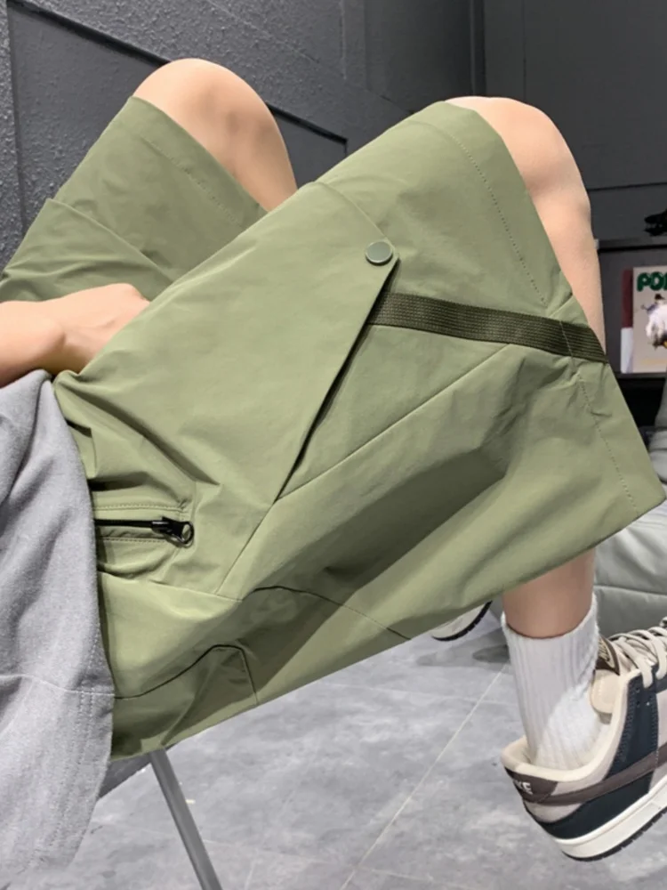 

Мужские летние рабочие шорты American Style с большими карманами, повседневные свободные спортивные брюки с широкими штанинами, длиной до колена