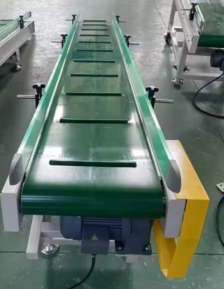 Cinta transportadora de PVC de velocidad ajustable: diseño de placa de cadena de aluminio duradero