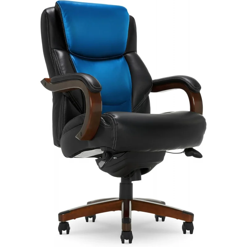 Executive Office Chair - Ergonomic Lumbar Support Foam - Bonded Leather Desk Chair Home Office