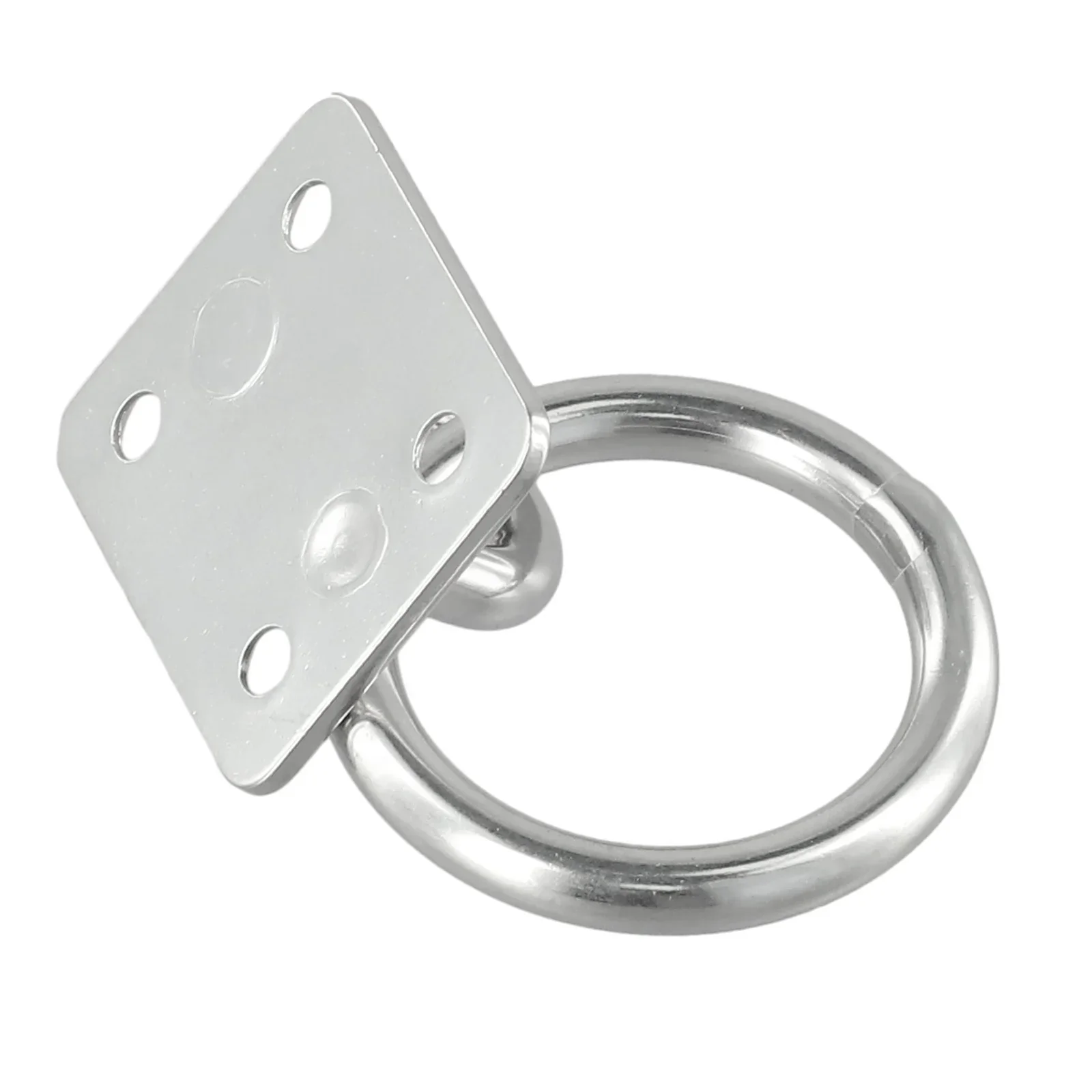 Stainless Steel Marine Eye Plate With Ring Boat Accessories Reliable For Marine Use Securing Lines Equipment Corrosion-Resistant