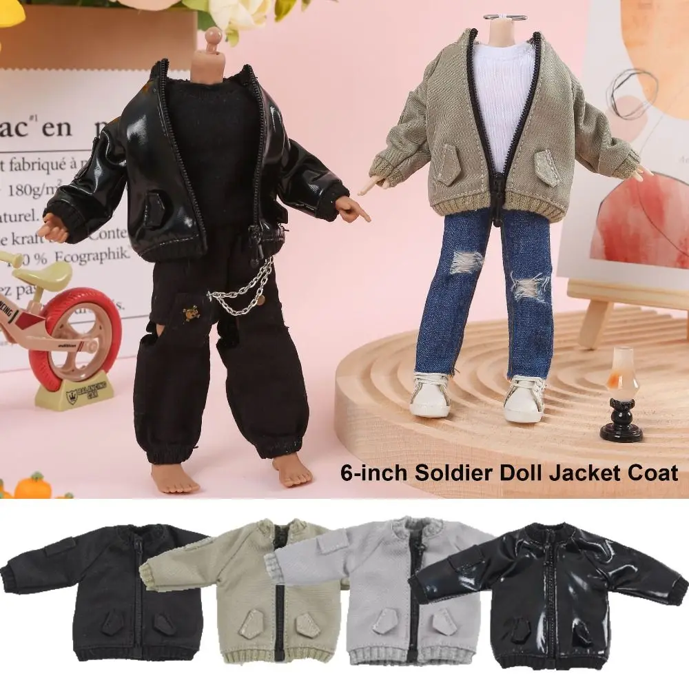

5 Colors 1/12 Scale Male Doll Outfit Fashion Cute Soldier Jacket Coat Model Cloth Clothes Tops Accessories for 6'' Figure Doll