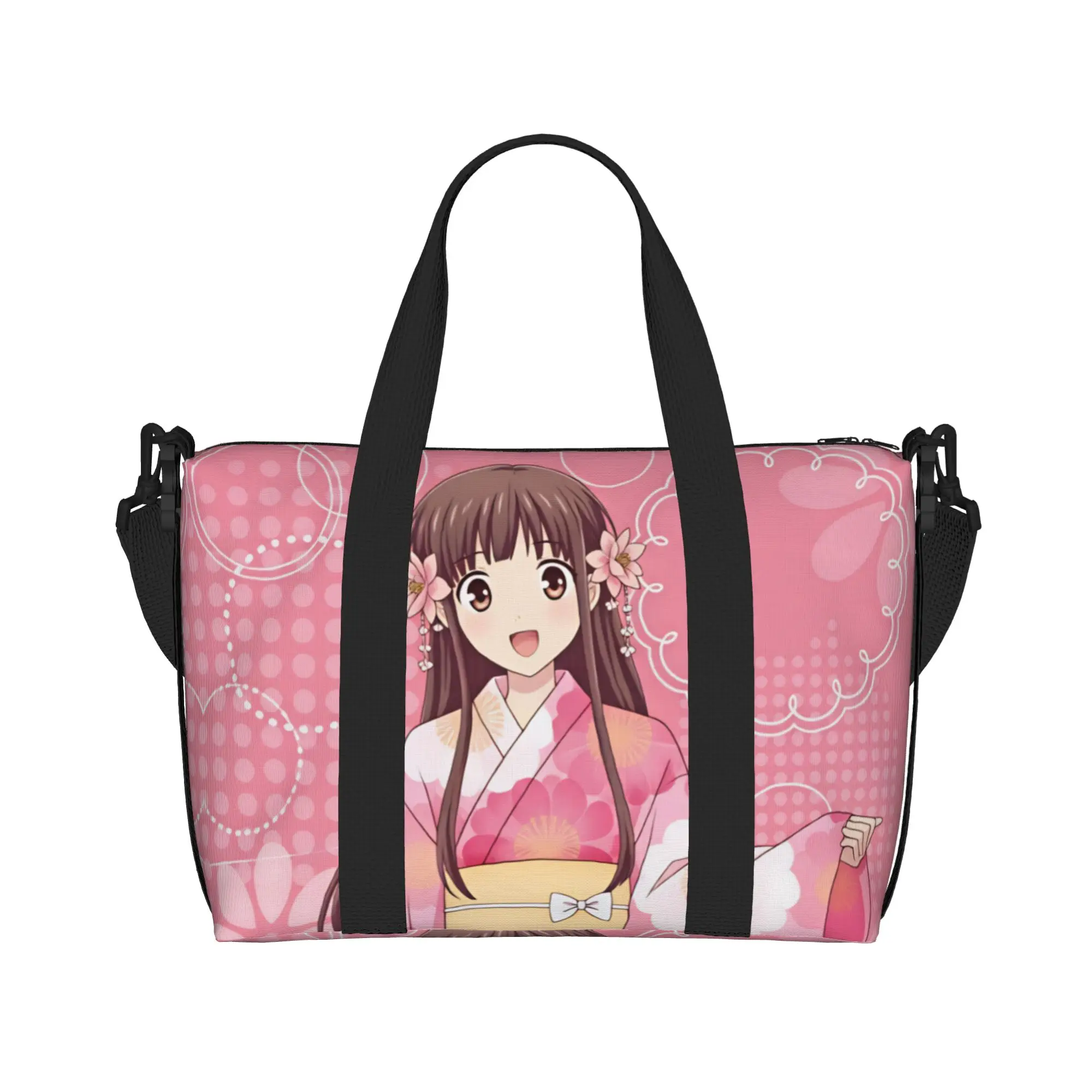 Custom Tohru Honda D-Fruits B-Basket Grocery Tote Shopping Bag Women Big Capacity Anime Beach Gym Travel Bags