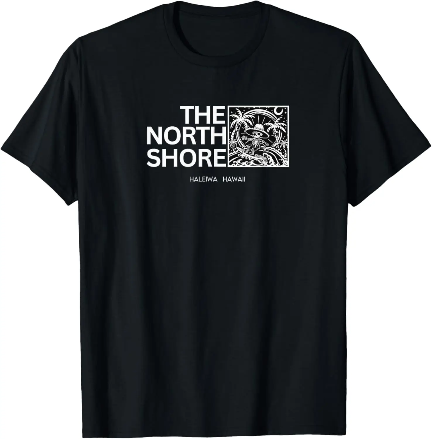 Skeleton Hawaii Surfer Paradise North Shore T-Shirt