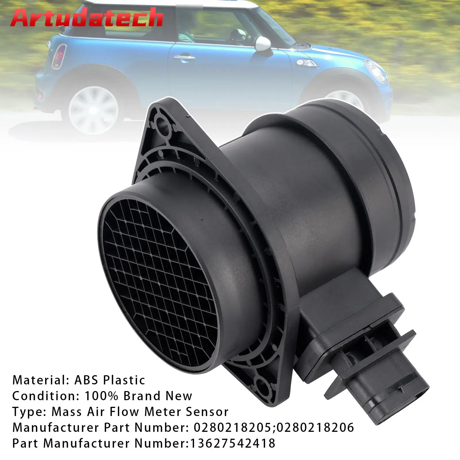 

Artudatech Mass Air Flow Meter Sensor For Mini Cooper 2007-2010 1.6L 0280218205 Car Accessories