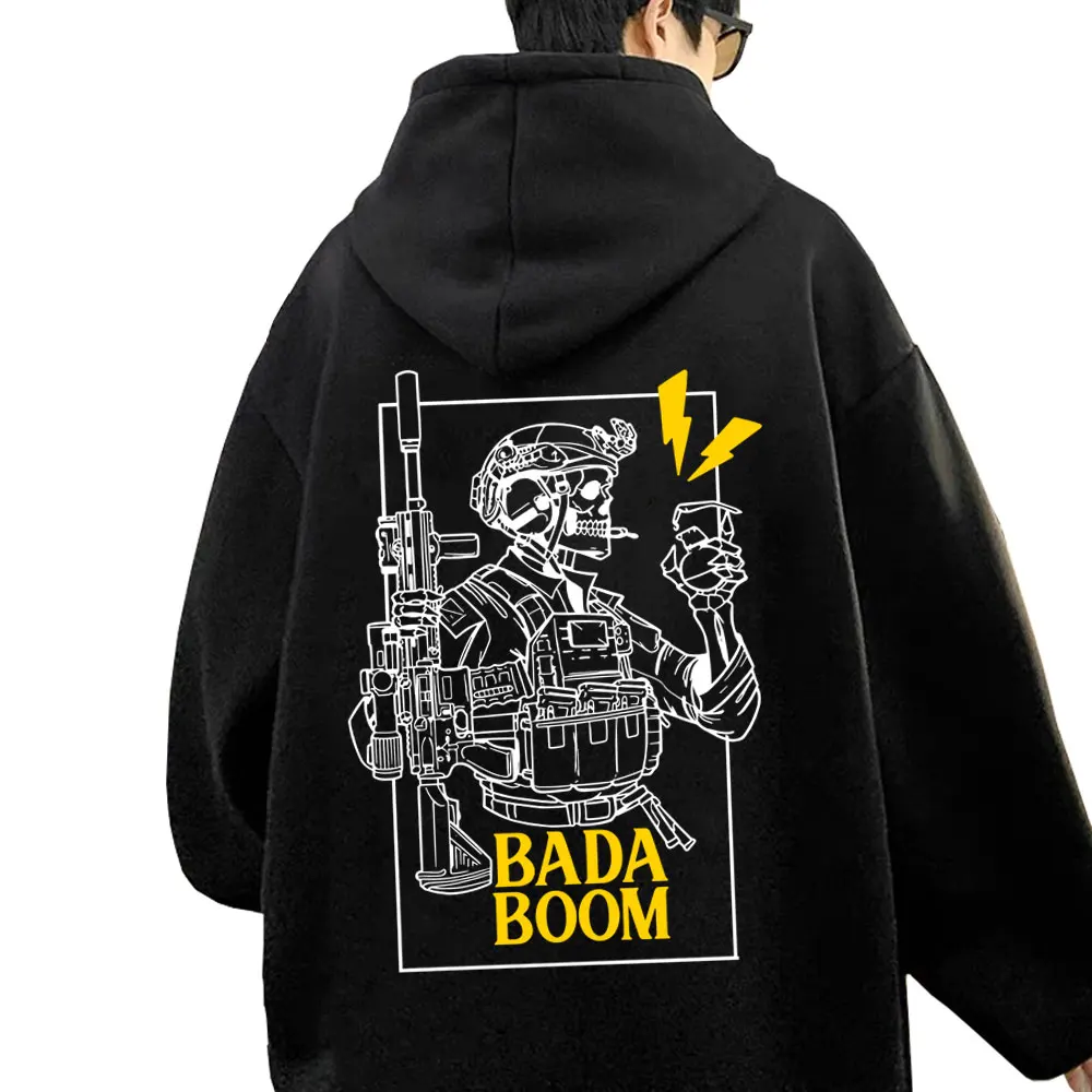 

Forward Observations Group Bada Boom Hoodie Skeleton Graphic Sweatshirt Men's Women's Fashion Casual Oversized Pullover Hoodies