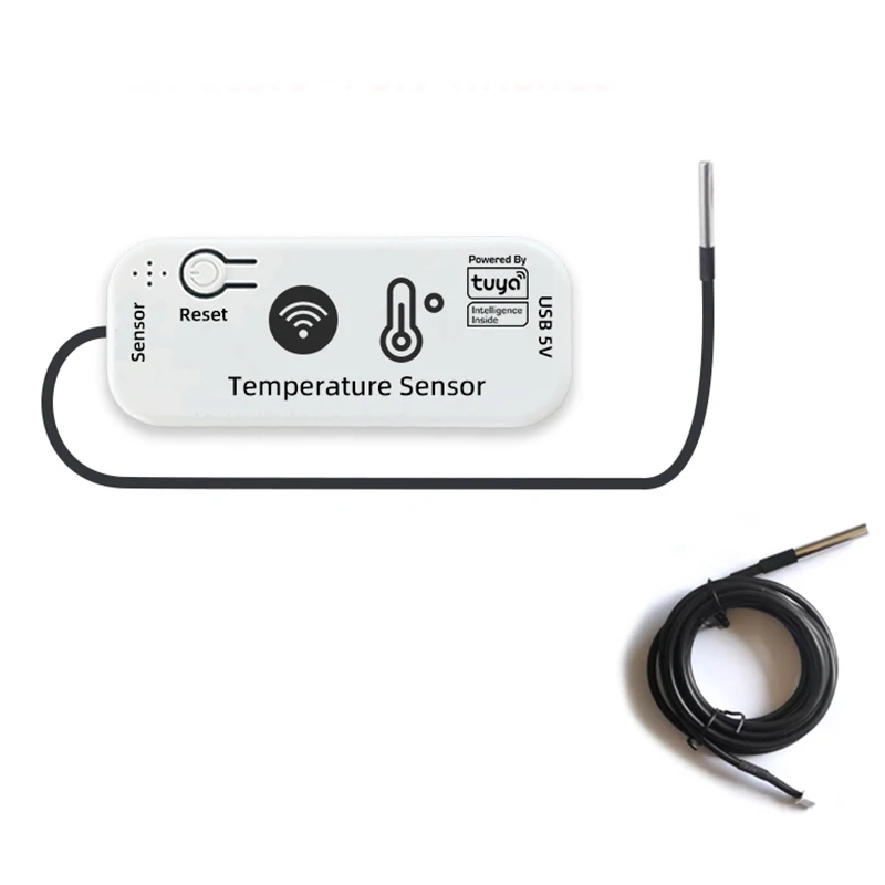 

Tuya Smart WiFi /Zigbe Temperature Sensor -20°C to 105°C Remote Monitoring Alarm Alerts Smart Home Thermometer Smart Life APP