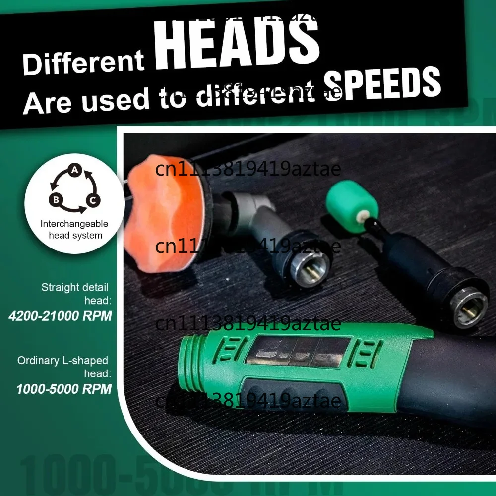 S6 Wireless Mini Polishing Tool Auto Surface Care With Dual Batteries 3/12mm DA & 0mm Rotary Buffing Device