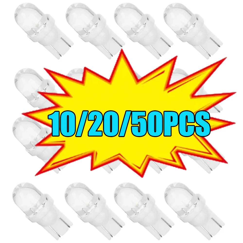 

10/20/50PCS LED Light Automotive LED Bulb Round Head Straw Hat Reading Light Small Power High Spotlight Car Accessories