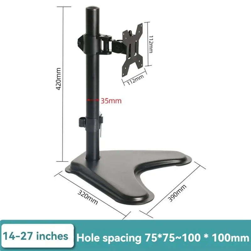 Exquisite-Desktop Monitor Holder Lcd Led Display 14-27In Touch Screen Stand Mount Support Plasma Tv Base Pc Metal Bracket