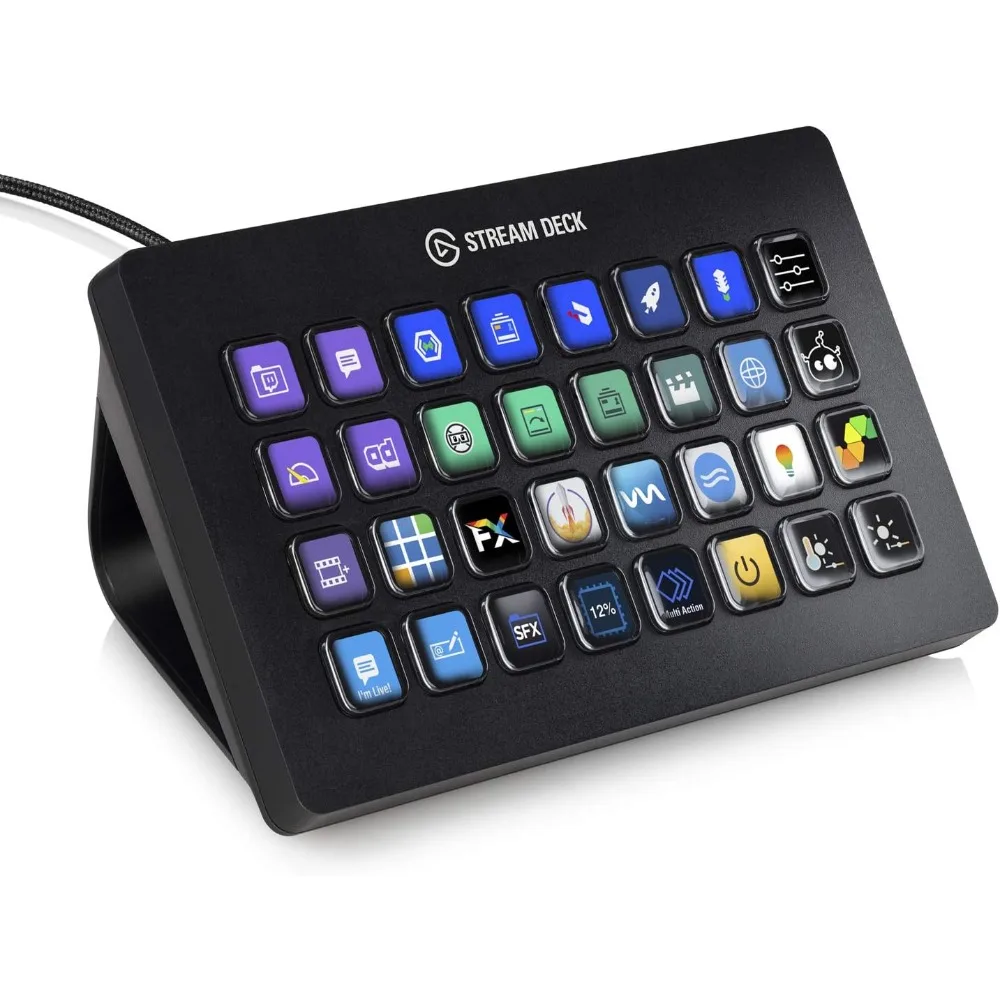 Advanced Studio Controller, 32 macro keys, trigger actions in apps and software like OBS, Twitch, YouTube and more