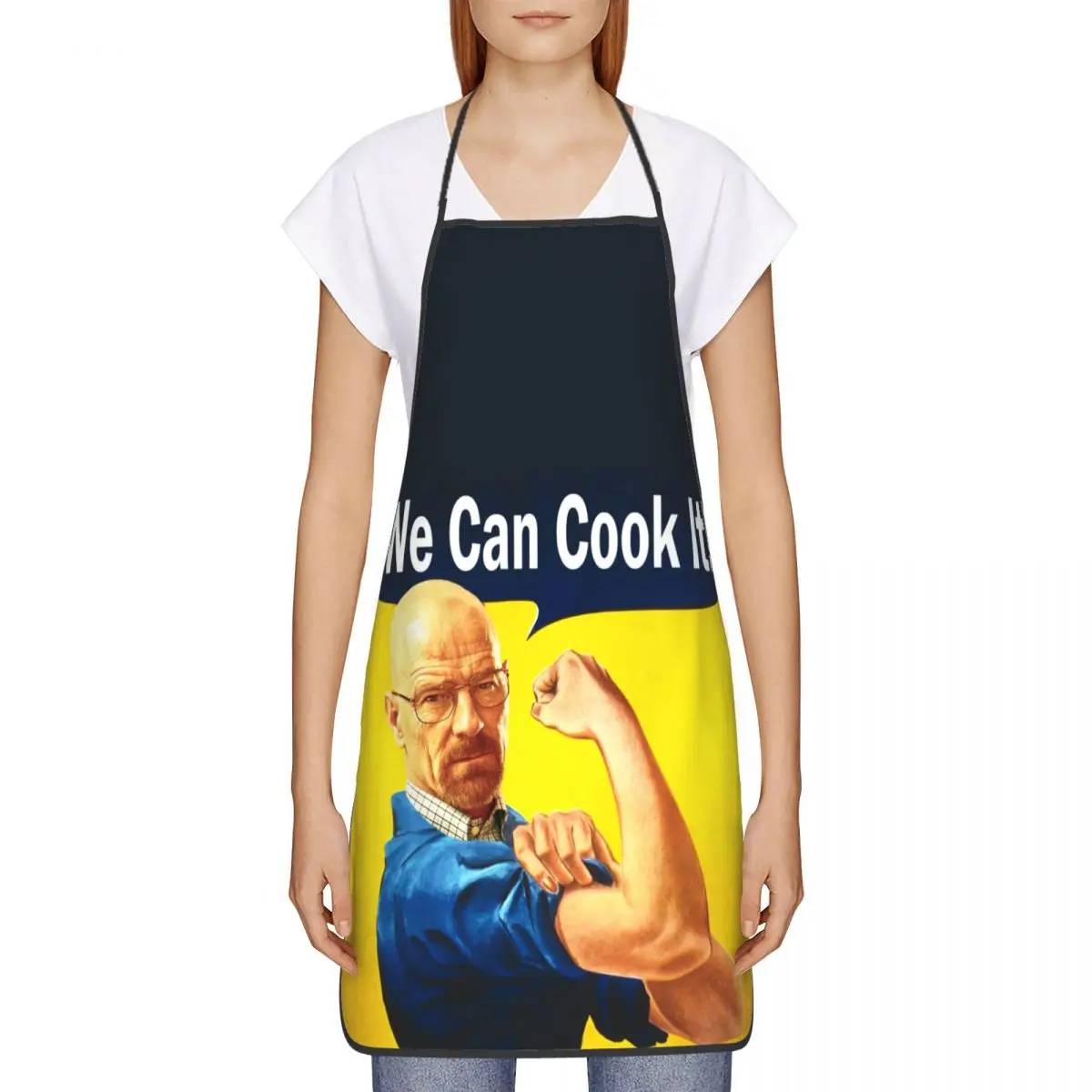 Walter White Retro We Can Cook It Kitchen Chef Cooking Baking Apron Men Women Breaking Bad Tablier Cuisine for Painting