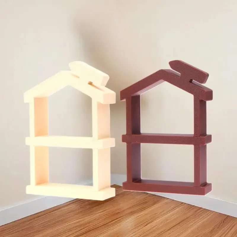 1/12 maison de poupée Simulation Double couche étagère présentoir modèle poupée maison étude meubles décor jouet poupées maison accessoires