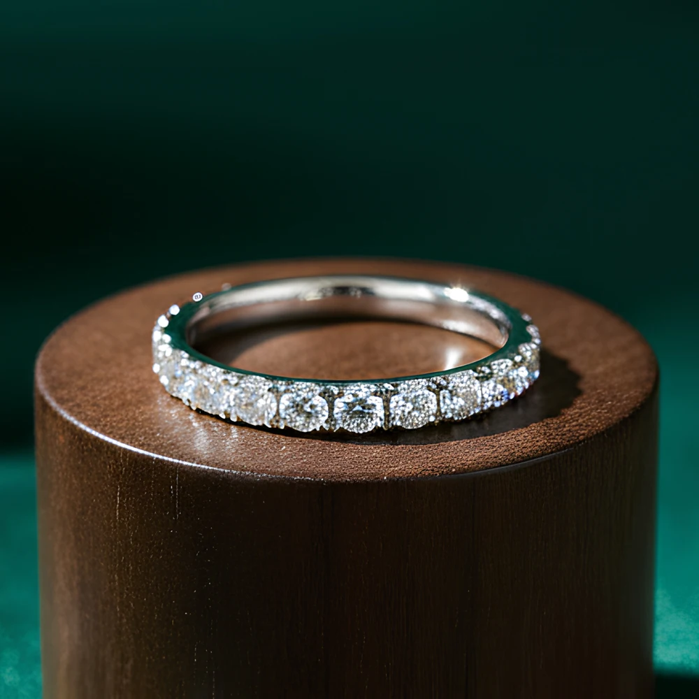 Luxuriöser Design-Ring mit Vollbesatz aus Kubischem Zirkonia für Damen Ehering Günstige Preise 316L Edelstahl Herrenschmuck Jubiläumsgeschenk – Detail 4