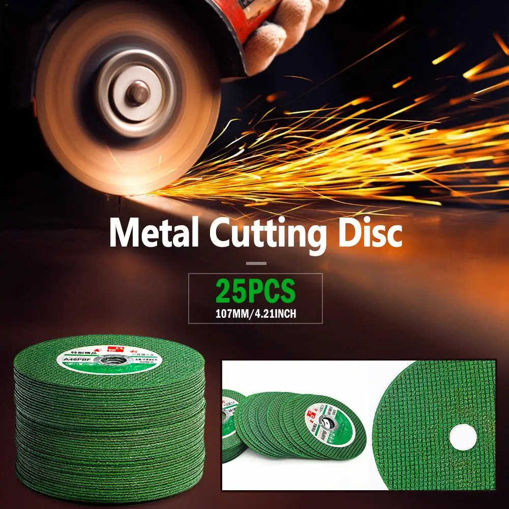 50PCS 25 Resin Cutting Disc Grinding Wheel Abrasive Cutting Drill Disc for Stainless Steel Metal 100mm Angle Grinder Accessories