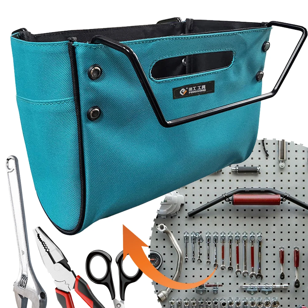 

Телескопическая лестница, сумка для инструментов, многофункциональная портативная сумка для хранения, органайзеры для инструментов из ткани Оксфорд с боковыми карманами, сумка для электрика