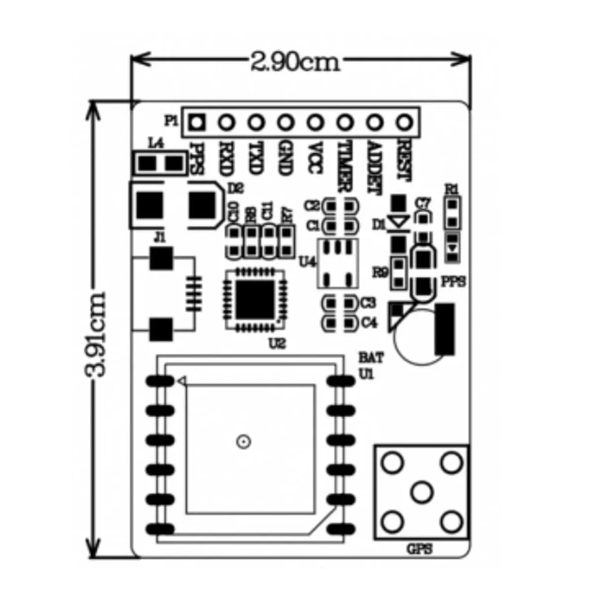 High Quality Raspberry Pi USB Port GPS Expansion Board L80-39 GPS Module for Raspberry Pi 3 Model B+ plus / 3B / 2B / B+