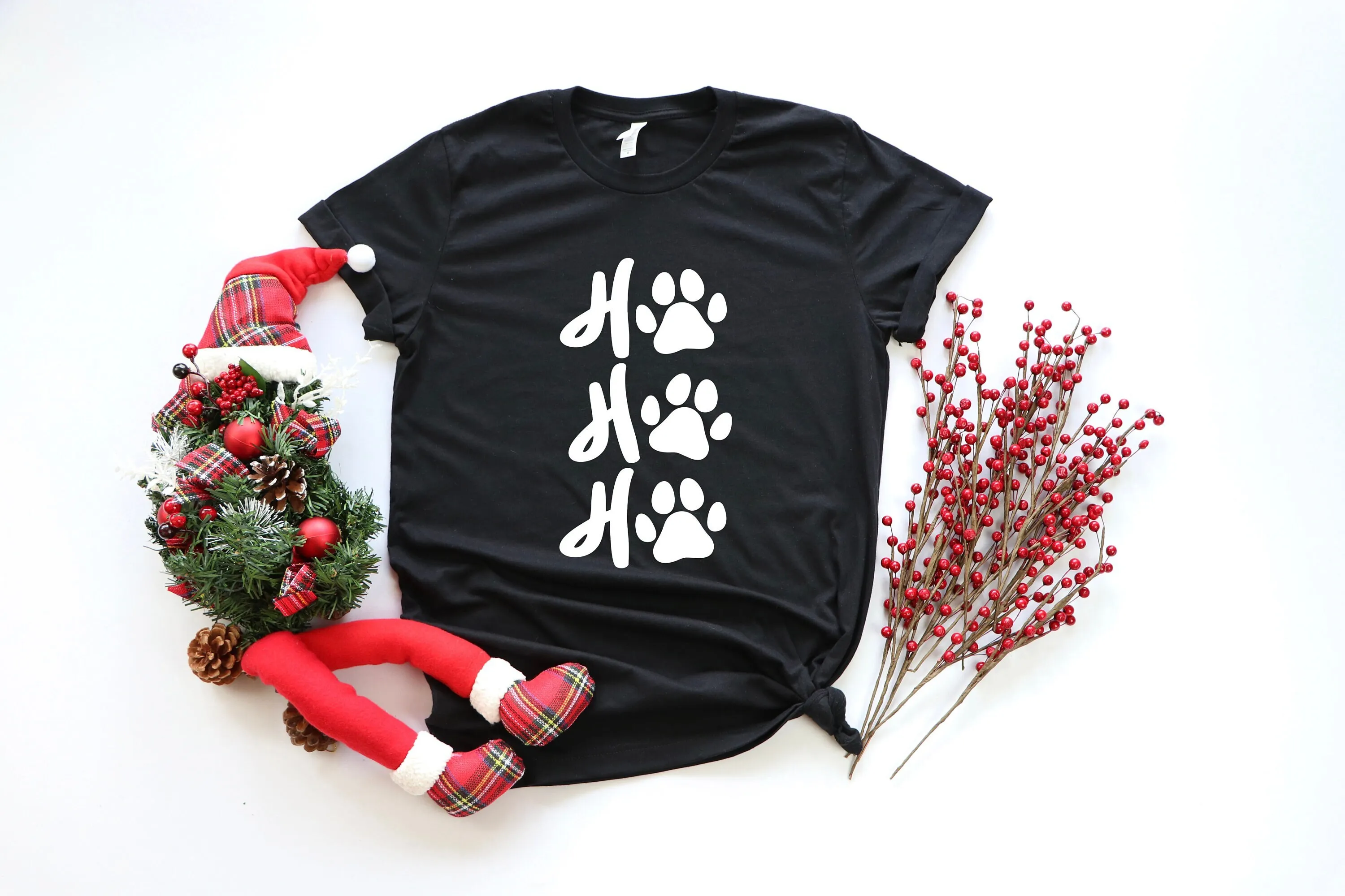 Happy Pawlidays T Shirt Ho Merry Christmas Family New Year Most Wonderful Time Of The