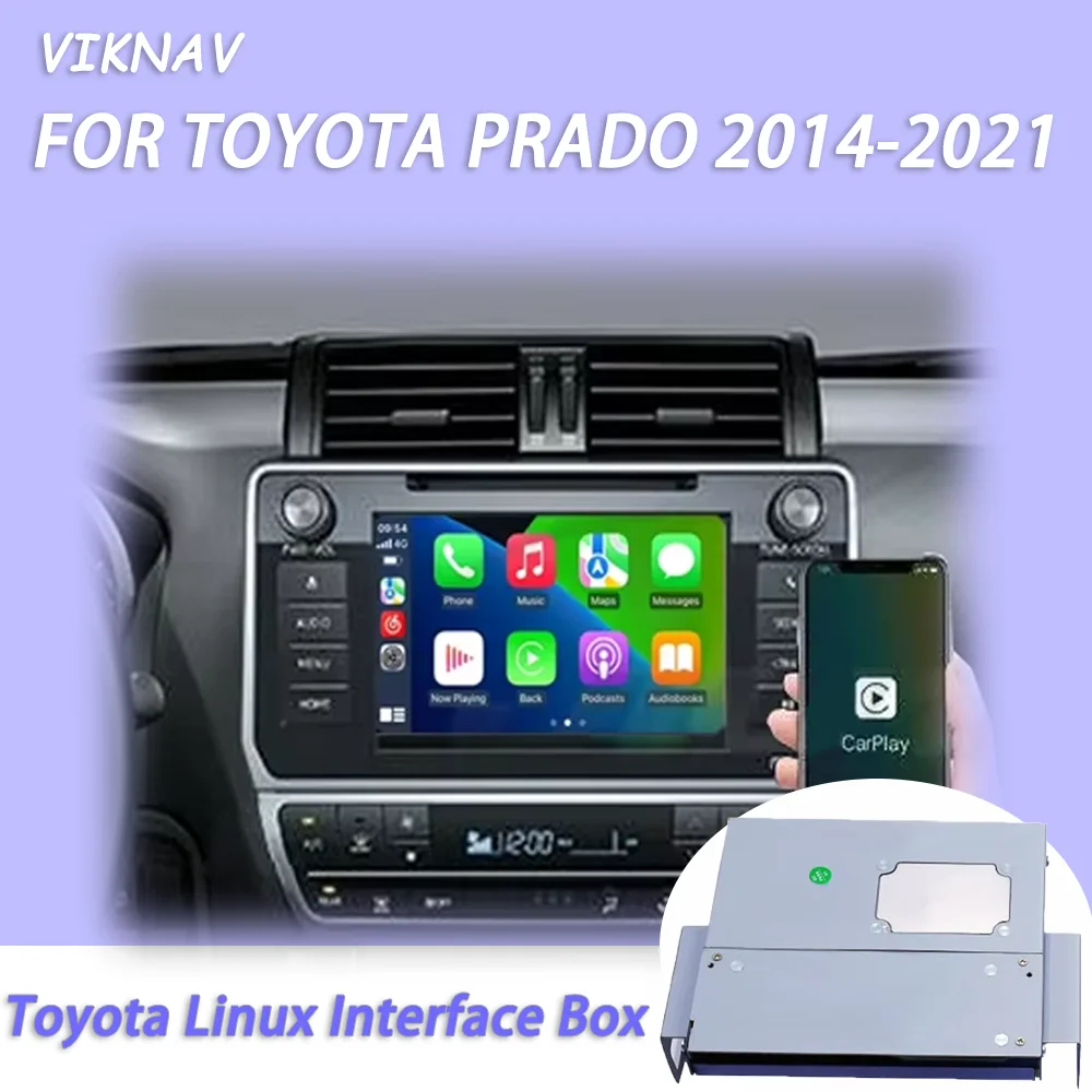 Viknav Linux System Decoder Box For Toyota Prado Panasonic Aisin Pioneer Fujitsu 2014-2021 Linux Interface Multimedia Player