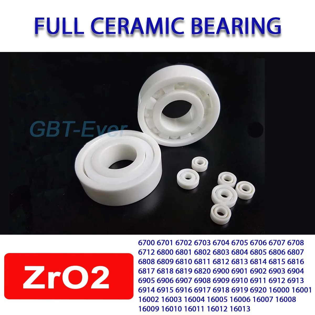

Full Ceramic Bearing 6700 6800 6008 6900 6908 6920 16000 16013 ZrO2 Ball Bearing Zirconia Oxide Bearing Ceramic Ball Bearings