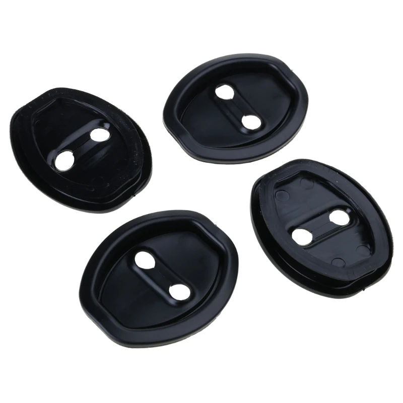 4pcs Silicone Car Door Lock Buckle Protection Cover Elastic Anti-Collision Shock Absorbing Pad Mute Buffering Cushion