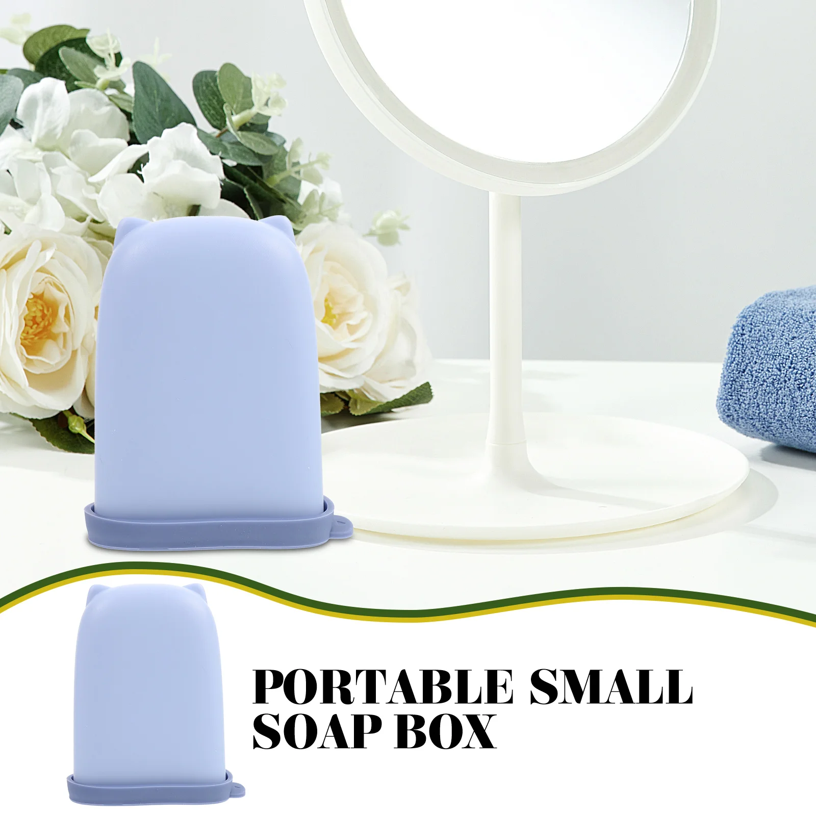 

2pcs Portable Boxes Silicone Travel Holders For Bathroom Household Shower Dish Drain Soap Container Toilet Soap Holder